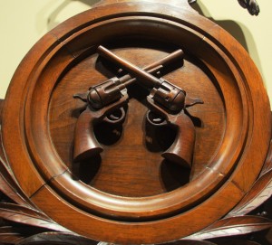 Colt revolver woodwork photo