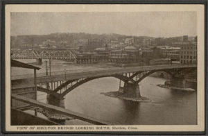 Postcard of View of Shelton Bridge Looking South