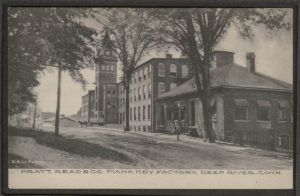 Postcard of Pratt Read and Company Piana Key Factory