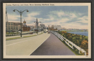 Postcard of Conian Highway and Connecticut River Entering Hartford