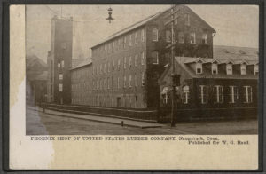 Postcard of Phoenix Shop of United States Rubber Company