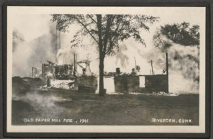Postcard of Old Paper Mill Fire, 1941