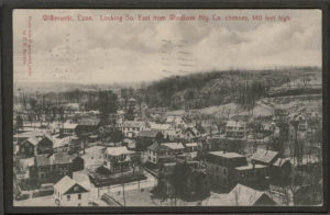 Postcard of Looking Southeast from Windham Manufacturing company chimney 140 feet high