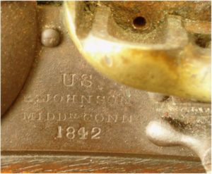 Model 1836 Pistol lock marking detail