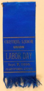 Labor Day 1896 Central Labor Union Hartford Ribbon