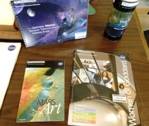 NASA literature about space.