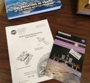 NASA literature about space.