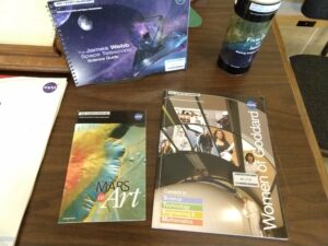 NASA literature about space.