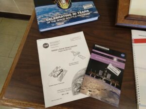 NASA literature about space.